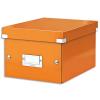 LEITZ Bote CLICK&STORE S-Box. Format A5 - Dimensions : L216xH160xP282mm. Coloris orange Wow.