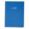 CALLIGRAPHE Protge-cahier PVC opaque (grain cuir) 20/100me avec porte-tiquette 24x32 bleu victoria