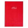 CALLIGRAPHE Protge-cahier PVC opaque (grain cuir) 20/100me avec porte-tiquette 24x32 rouge groseille