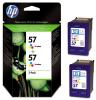 HP 57 kit de 2 cartouches 3 couleurs